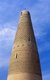 The Emin Minaret or Imin Ta is 44 meters (144 ft) high and is the tallest minaret in China. The minaret was started in 1777 during the reign of the Qing Emperor Qianlong (1735–1796) and was completed only one year later. It was financed by local leaders and built to honor the exploits of a local Turpan general, Emin Khoja, hence the name 'Emin'.<br/><br/>

The Turpan Oasis was a strategically significant centre on Xinjiang’s Northern Silk Route, site of the ancient cities of Yarkhoto (Jiaohe) and Karakhoja (Gaochang). Chinese armies first entered Turpan in the 2nd century BC, during the reign of Han Emperor Wu Di (141-87) when the oasis was a centre of Indo-European Tocharian culture.<br/><br/>

Turpan retained a distinctly Buddhist character until the time of the Chagatai Khanate in the 13th century, when Islam gradually became the dominant religion.
